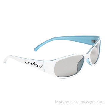 Circular Cinema Glasses for Passive 3D Converter, System, Server, DLP Projector